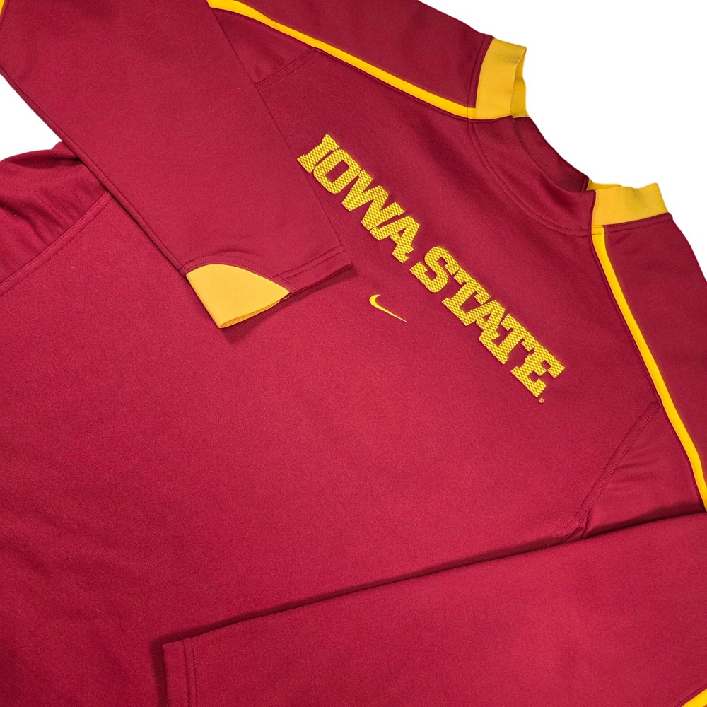 Nike Men's Iowa State Cyclones Therma Fit Long Sleeve Pullover Top L